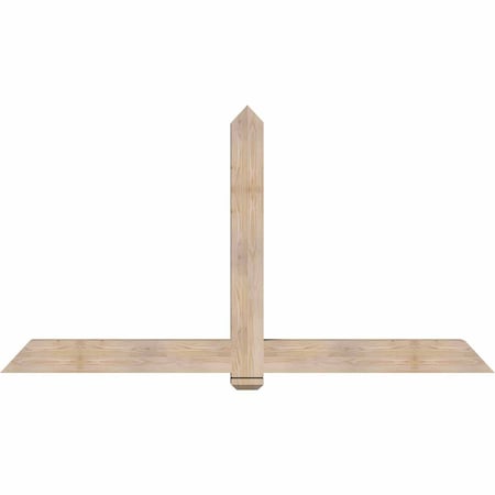 Ekena Millwork Eugene Smooth Timber Gable Bracket, Douglas Fir, 84"W x 45"H x 5 1/2"D x 5 1/2"F, 13/12 Pitch GBW084X45X0606EUG00SDF